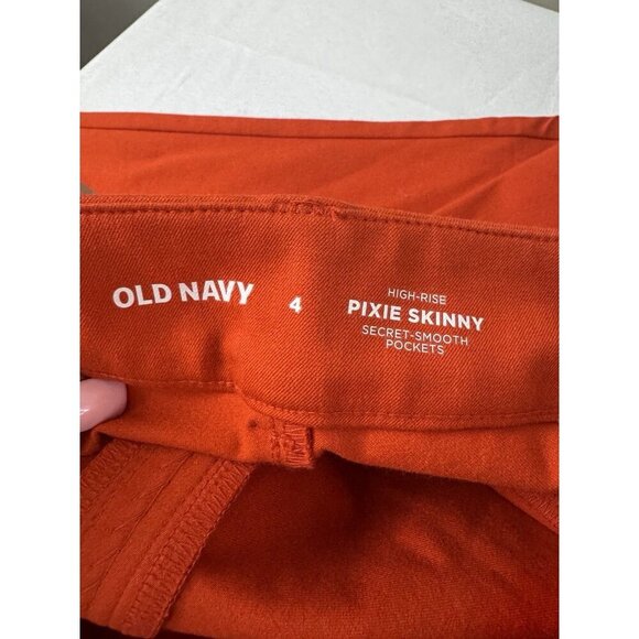 Old Navy NWT Red Pixie Skinny Ankle Pants 4 High Rise Classic Chic Workwear - Picture 8 of 11